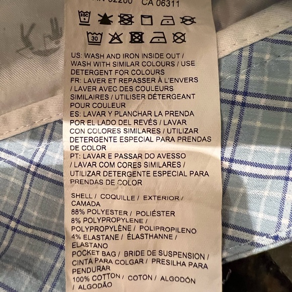 Puma Light Blue/White/Navy Plaid Bermuda Shorts - Picture 11 of 12